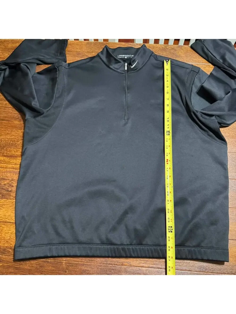 Nike Mens Therma Fit 1/4 zip Pullover Sweatshirt XL Black Fleece Golf Athletic